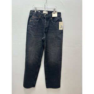 K-150 Universal Thread Women's 0 Short Black Mid Rise Baggy Jeans Relaxed Fit De